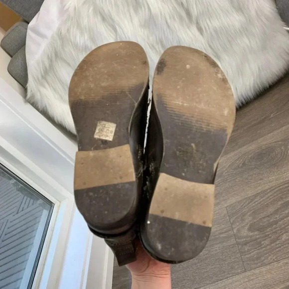 Aldo Women's Combat Moto Biker Boots Army Utility Brown Buckles Zipper Size 5 - Picture 13 of 14